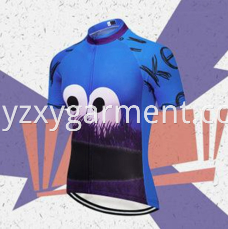 Blue breathable jacket cycling jersey